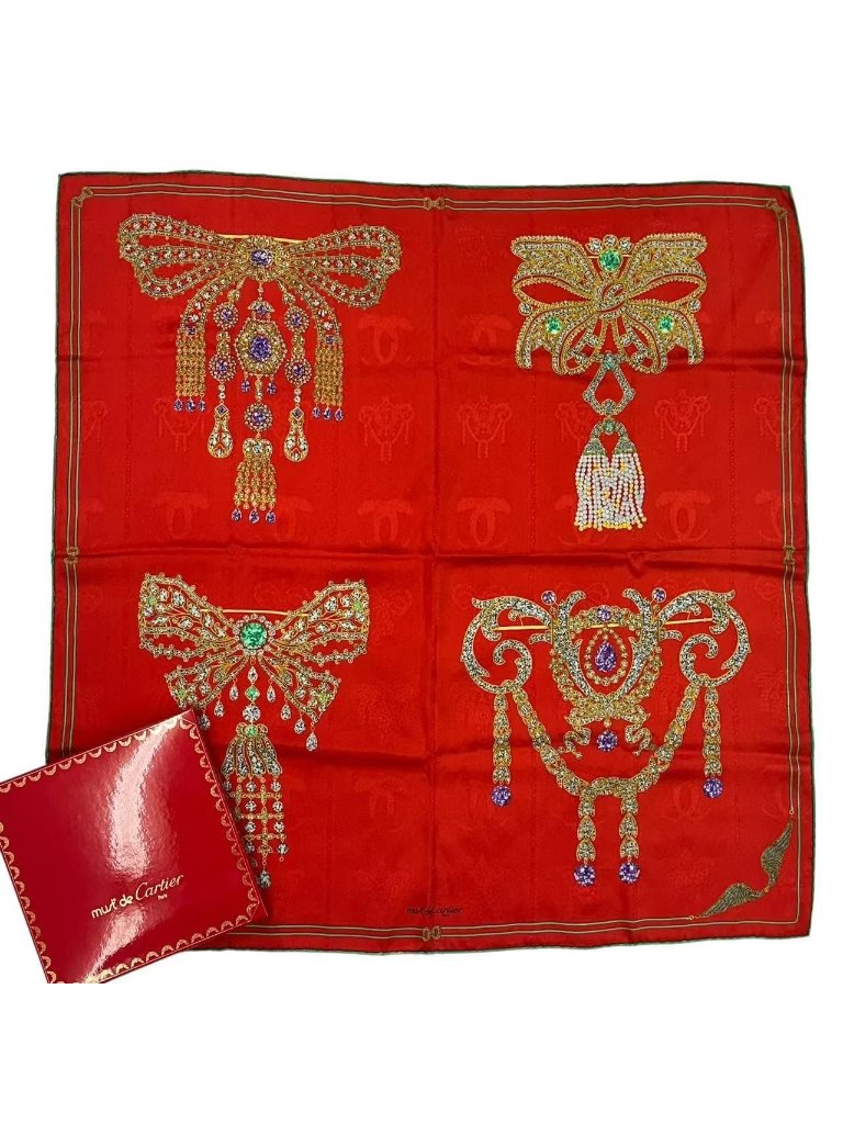 Cartier Scarf Silk Must De Cartier Pattern
